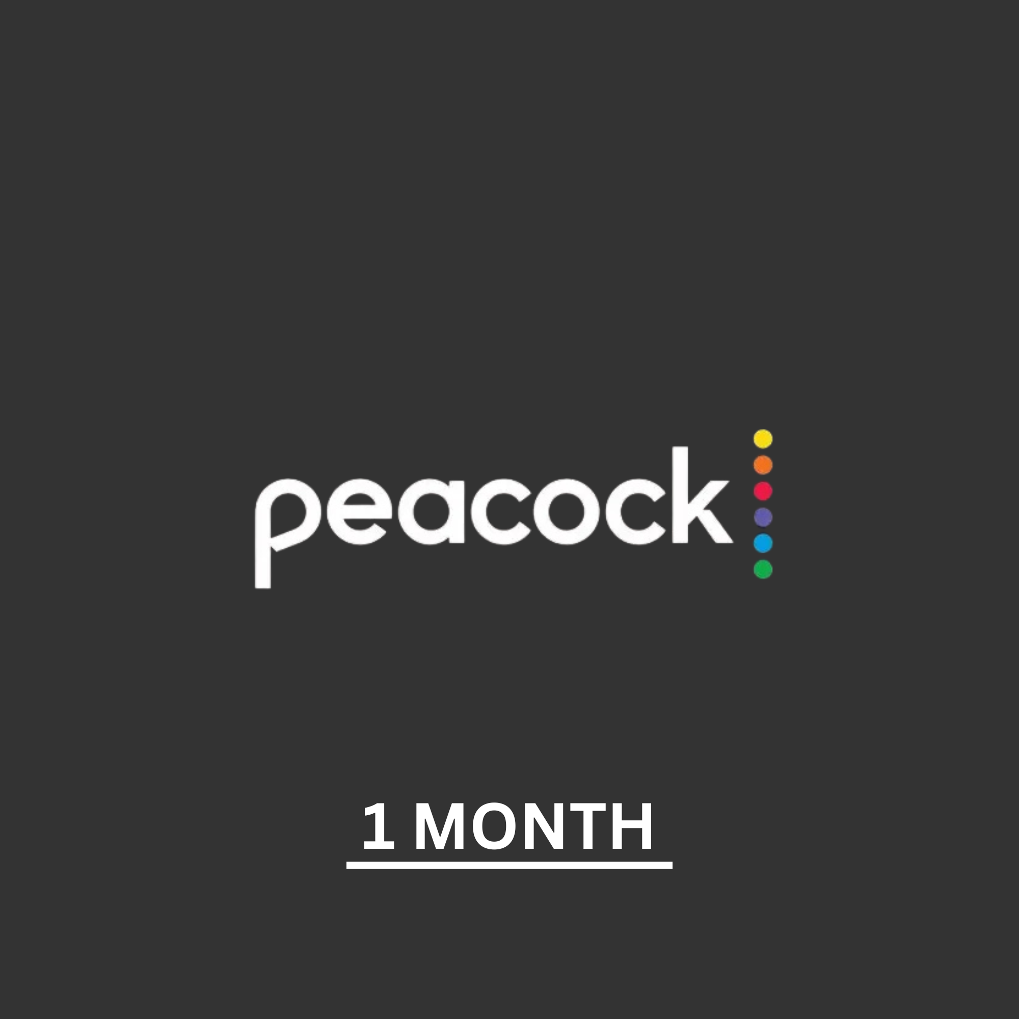 (1 month) Peacock TV Premium